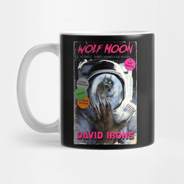 Wolf Moon – Werewolf in space! David Irons VHS cover horror design by David Irons Writer: Horror Tees!